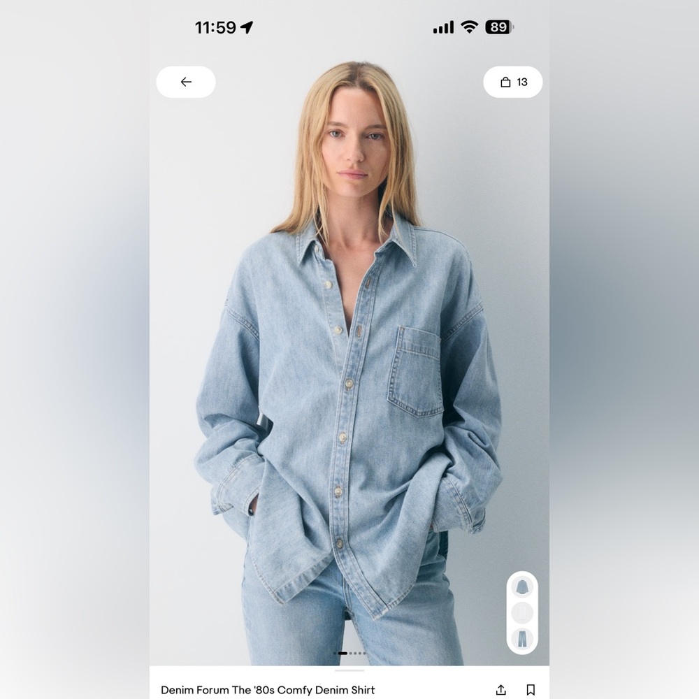 Denim Forum Light Blue Button Down Shirt 7yrs pict this bleu